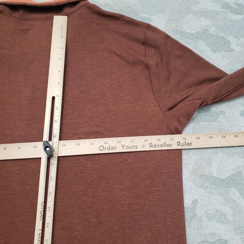 Prana‎ Shirt Mens Medium Brown Quarter Zip Long Sleeve Outdoors